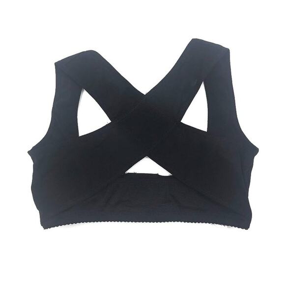 NWOT Women's Black Posture Corrector Adjustable Support Brace Size XXL - Picture 1 of 5